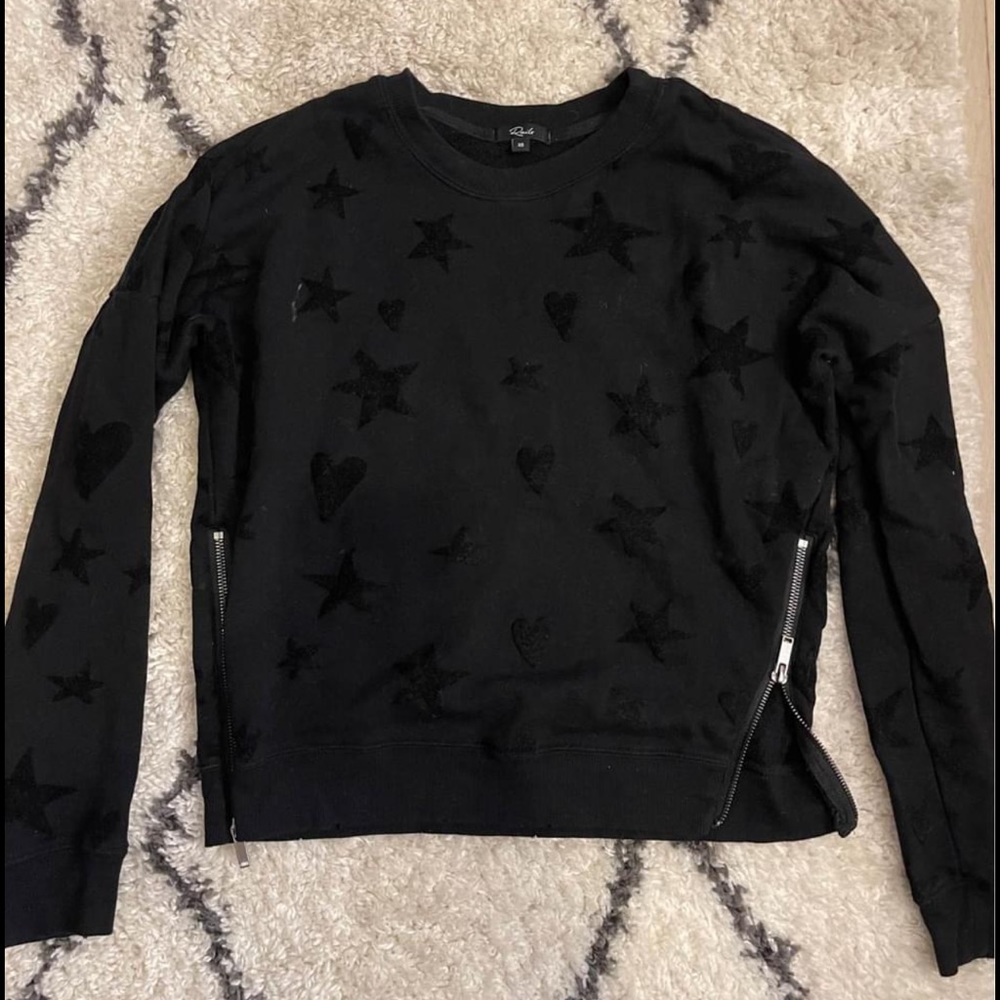 Rails Star & Heart Pattern Marlo Zip Sweatshirt